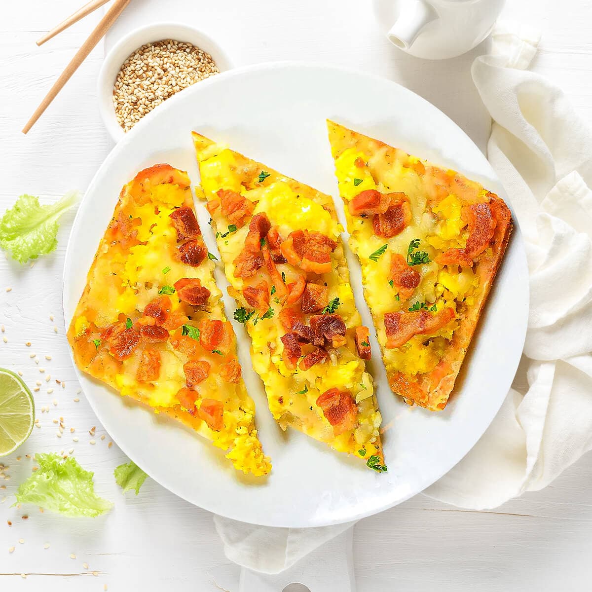 Chicken Apple Sausage Breakfast Flatbread