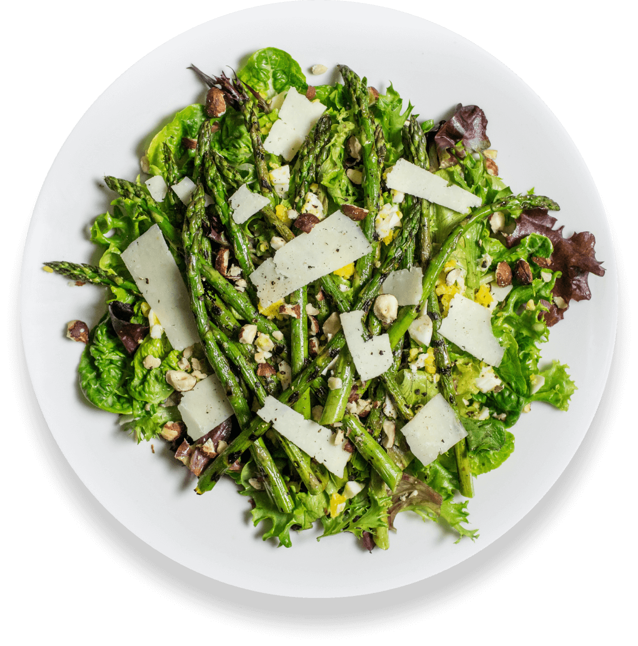 A plate of food with vegetables and cheese