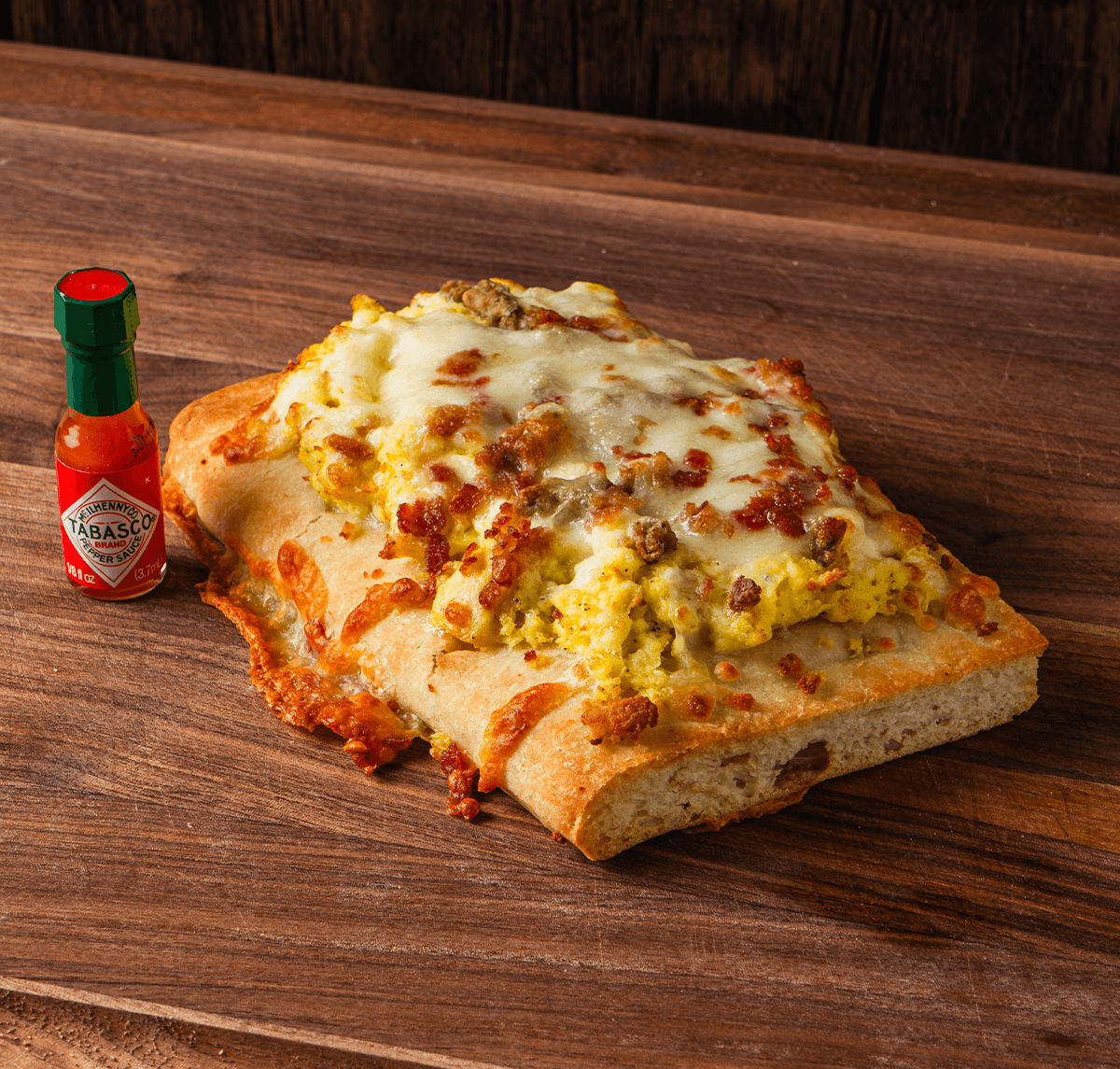 Chicken Bacon, Egg, & Cheddar Breakfast Flatbread