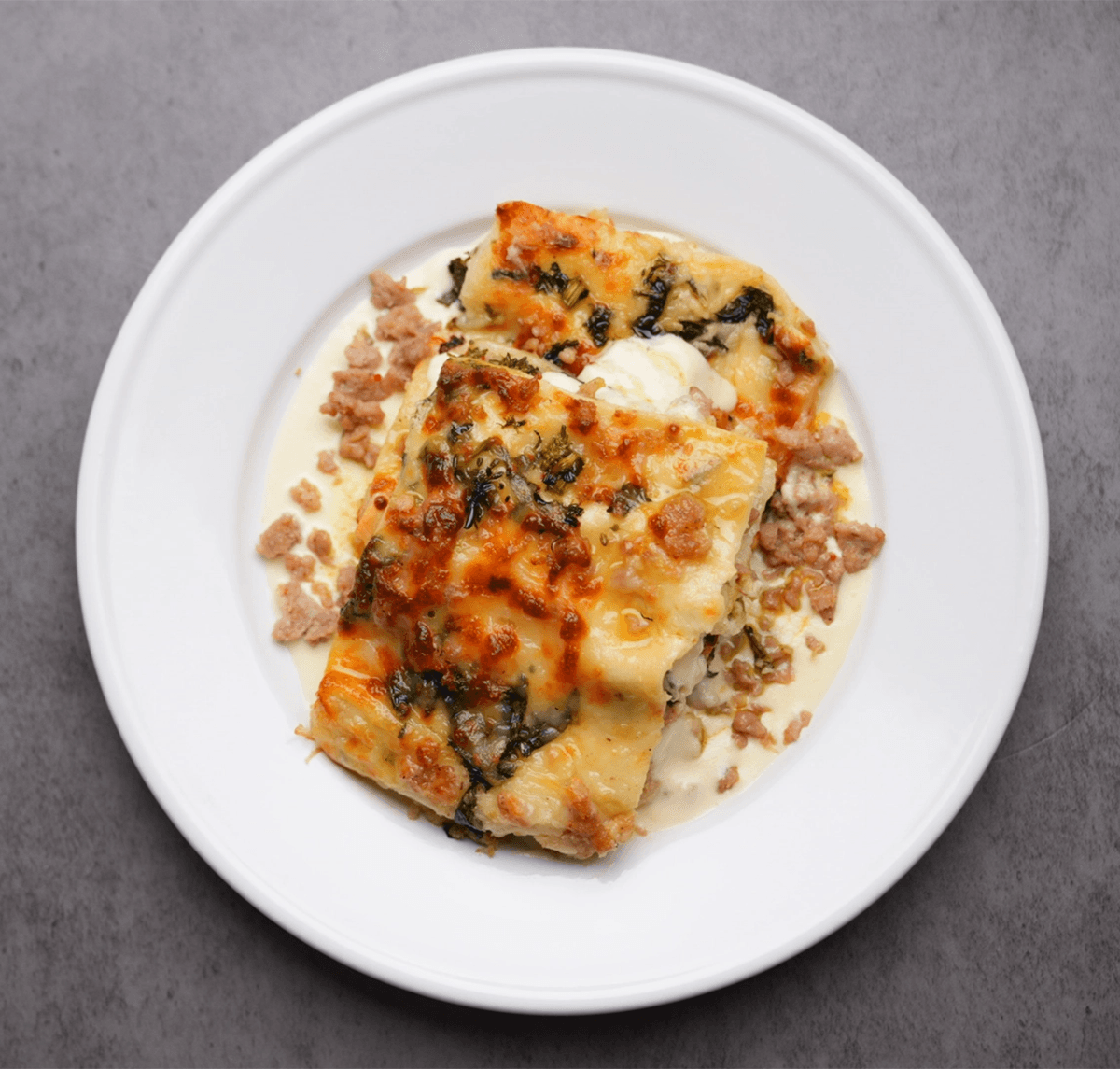 ​Italian Spicy Broccoli Rabe & Chicken Sausage Lasagna