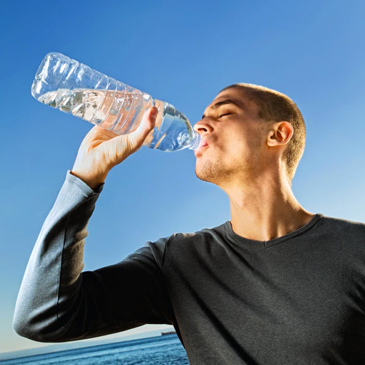 Person drinking water