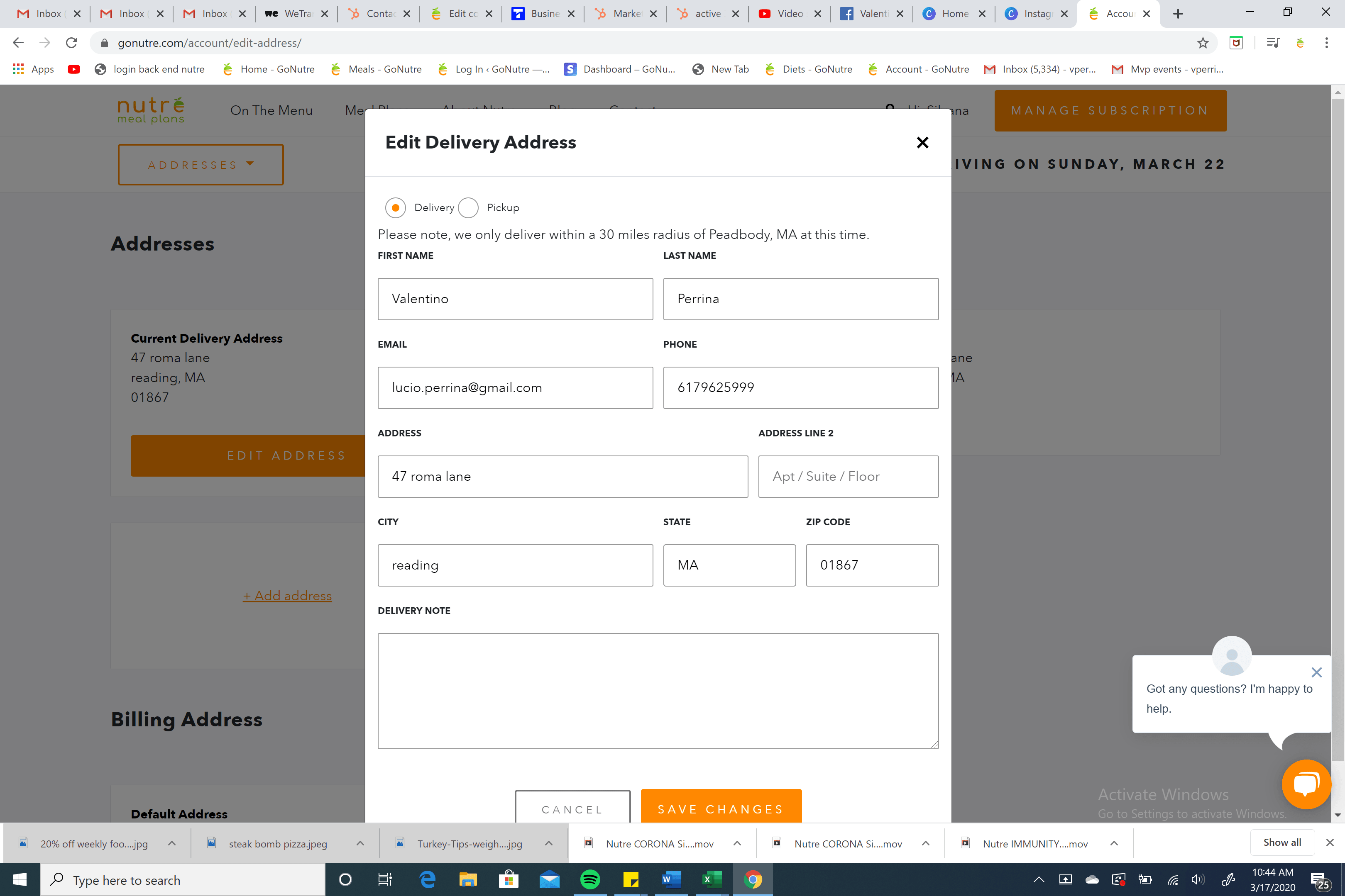 How to Change Delivery Preferences